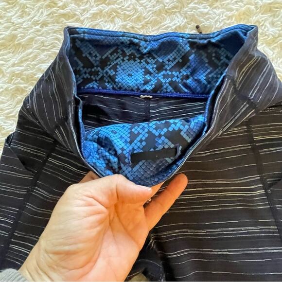 Lululemon Run Inspire Crop II Blue Space Dyed Size 4 - Picture 6 of 8
